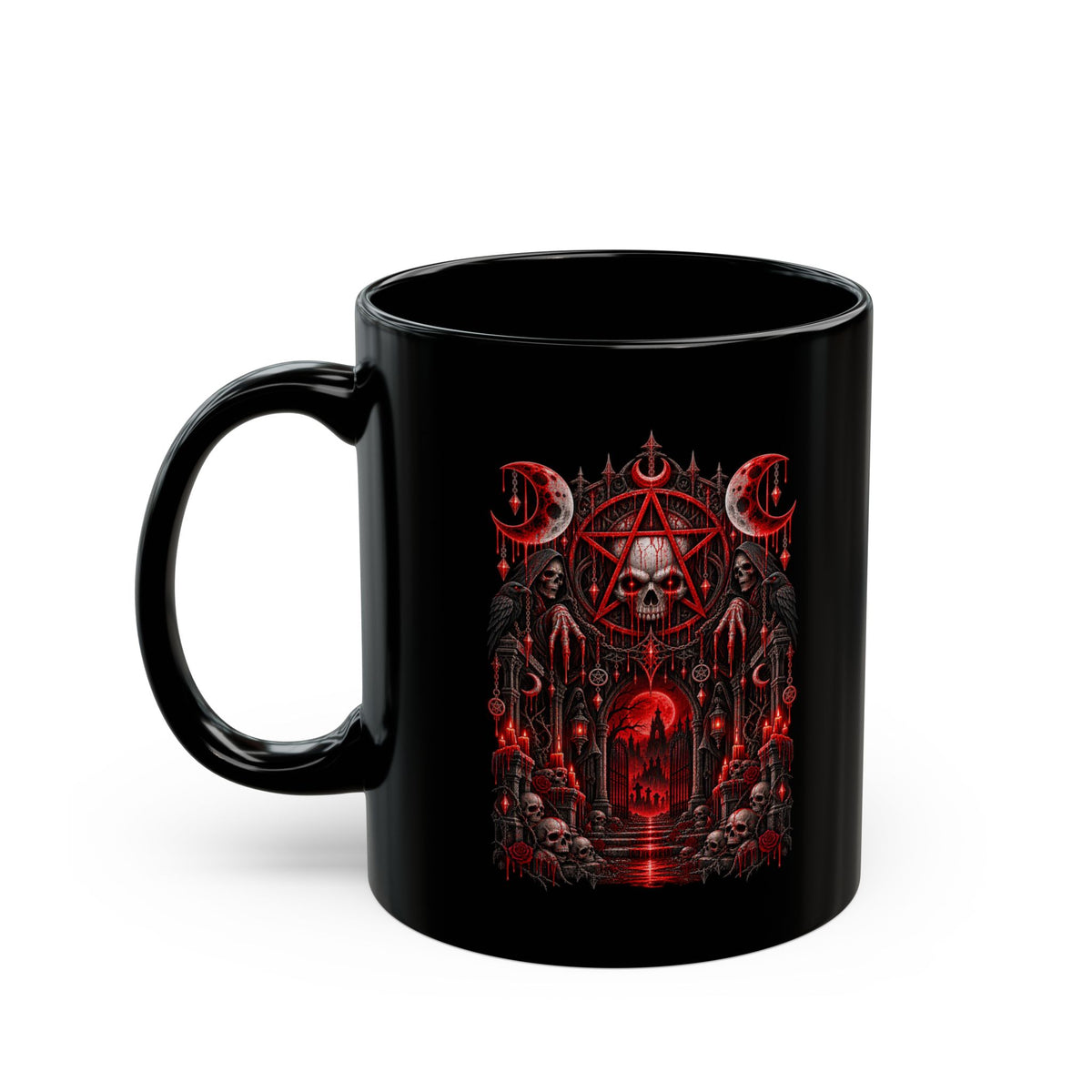 Everything They Fear Gothic Skull Logo on Black Mug