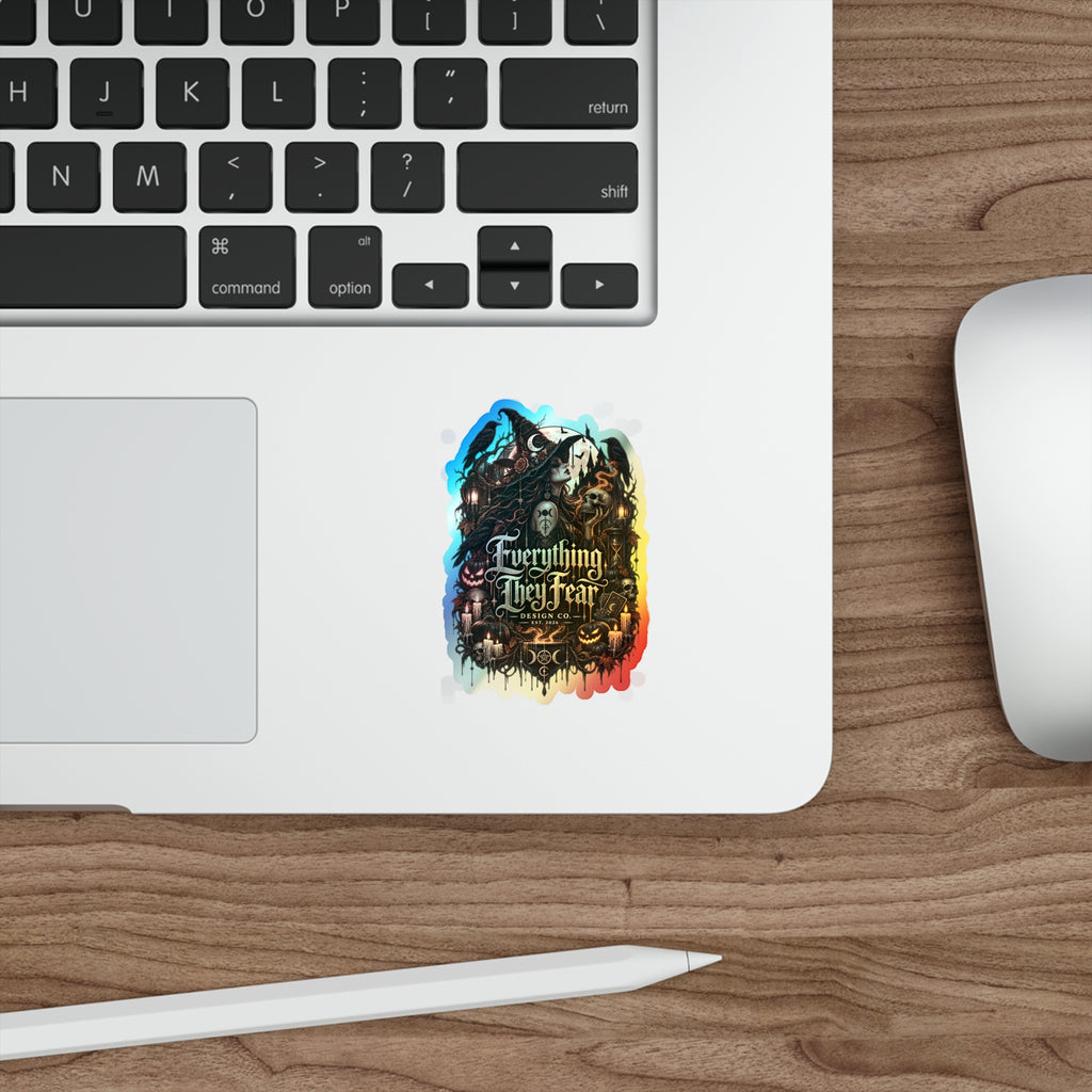 Everything They Fear Brand Logo Holographic Die-Cut Sticker
