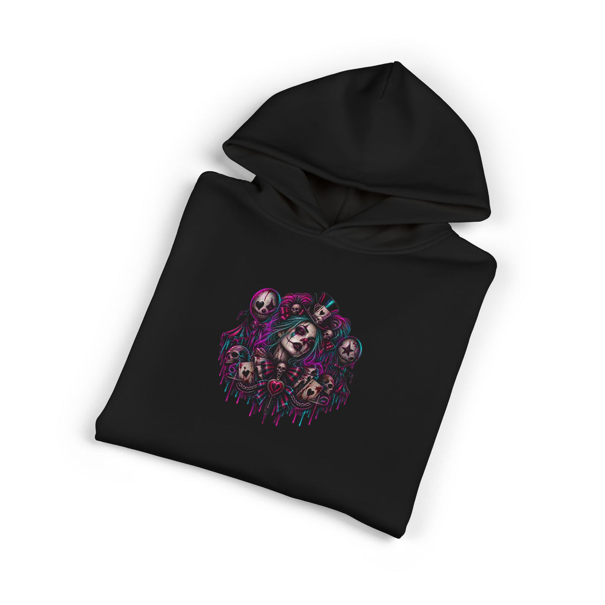 Dark Gothic Skull Collage Relaxed Hoodie