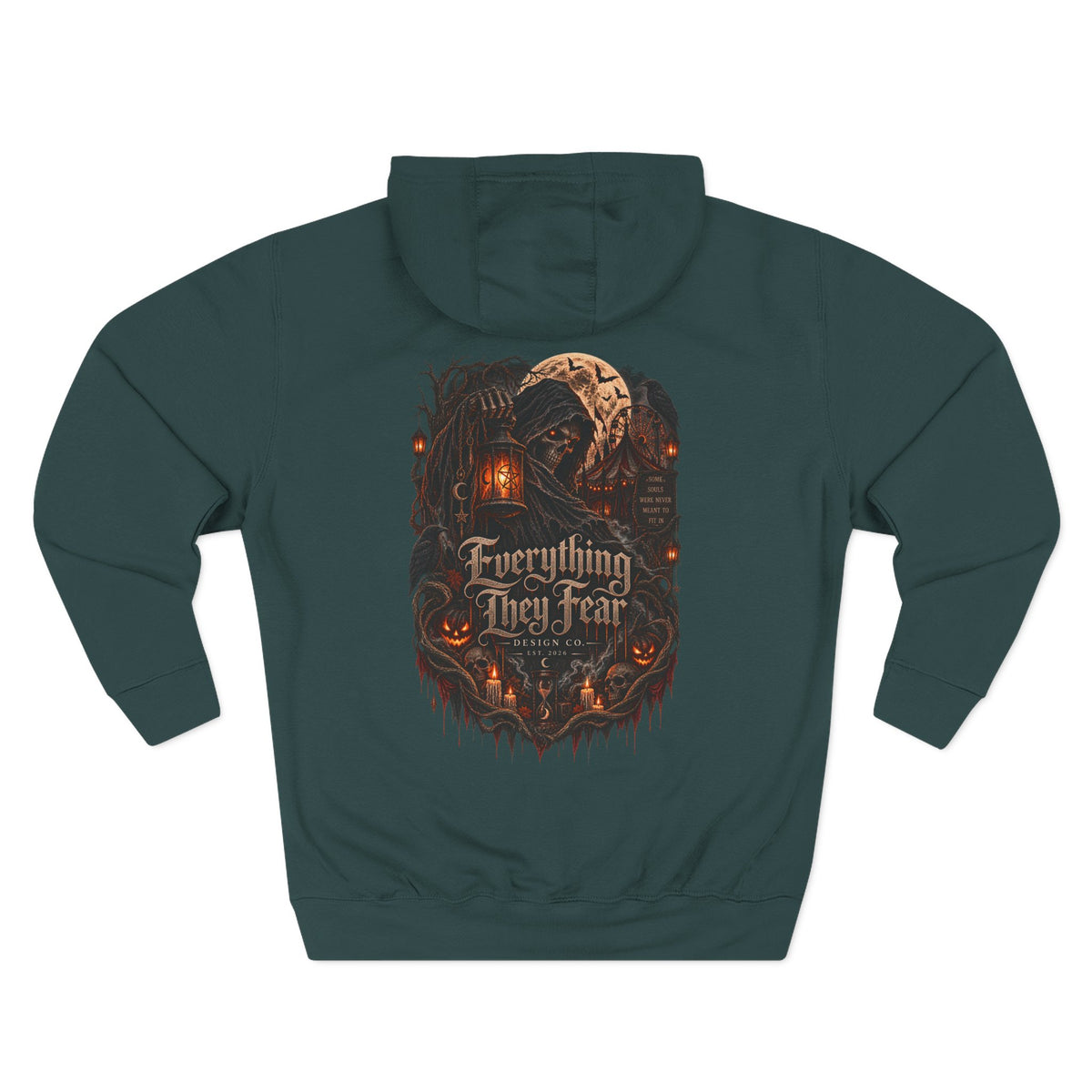Everything May Fall Gothic Fantasy Fleece Hoodie