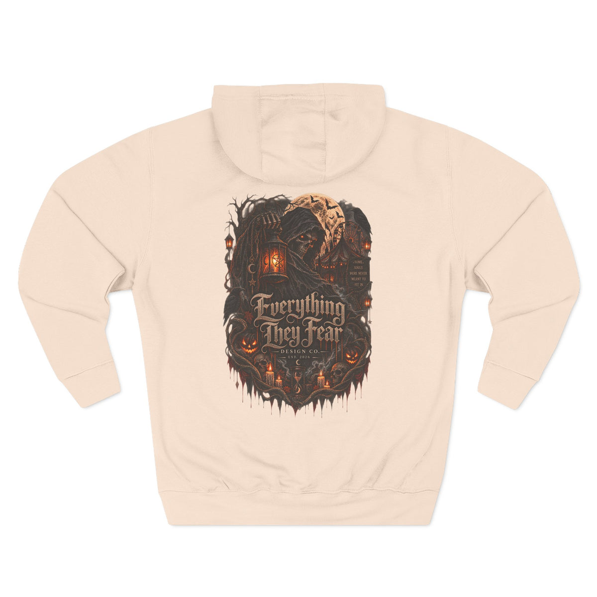 Everything May Fall Gothic Fantasy Fleece Hoodie