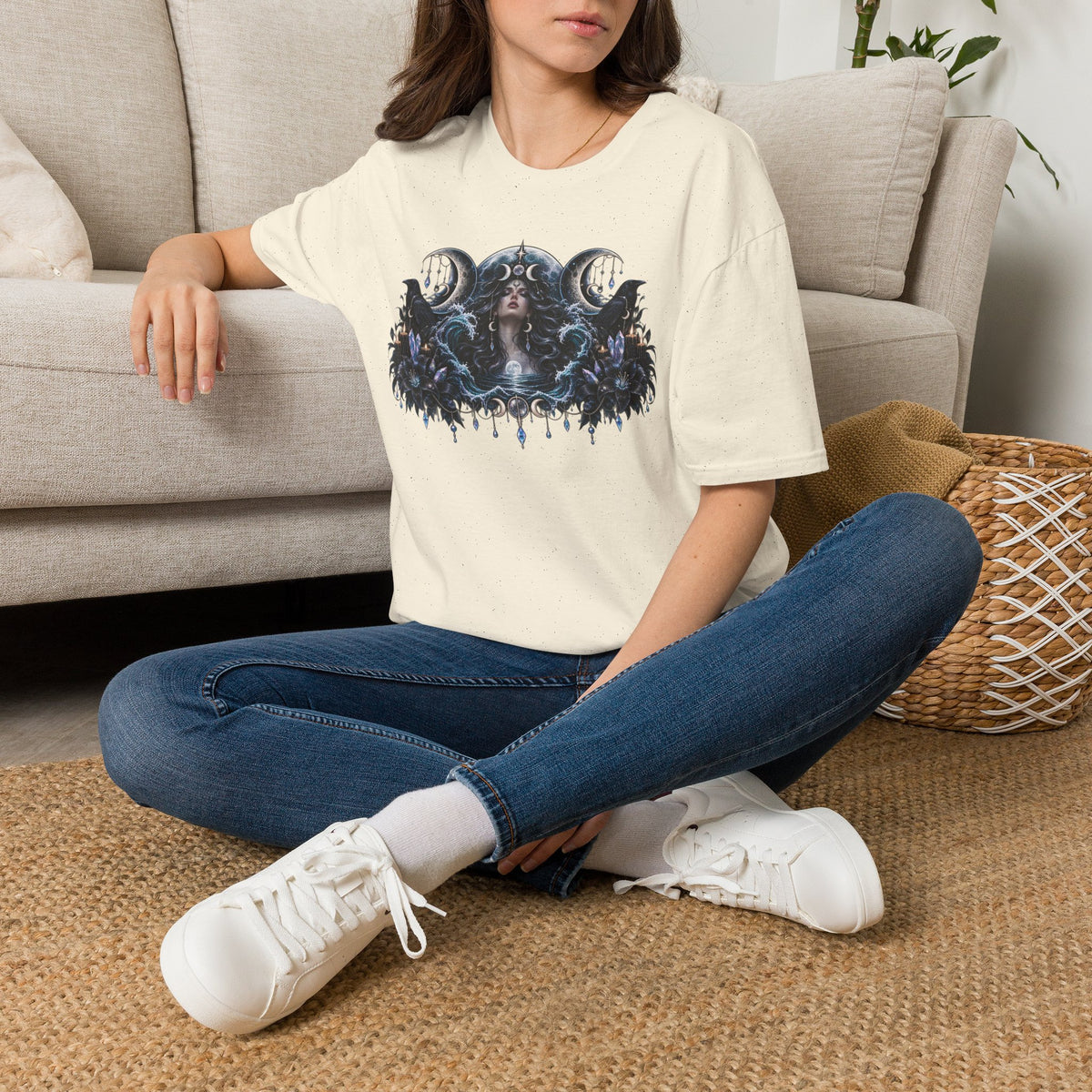 Triple Moon Goddess w/Brand Logo T-Shirt
