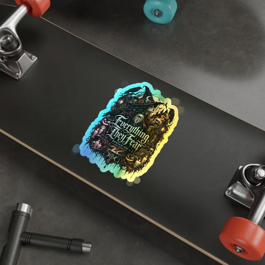 Everything They Fear Brand Logo Holographic Die-Cut Sticker
