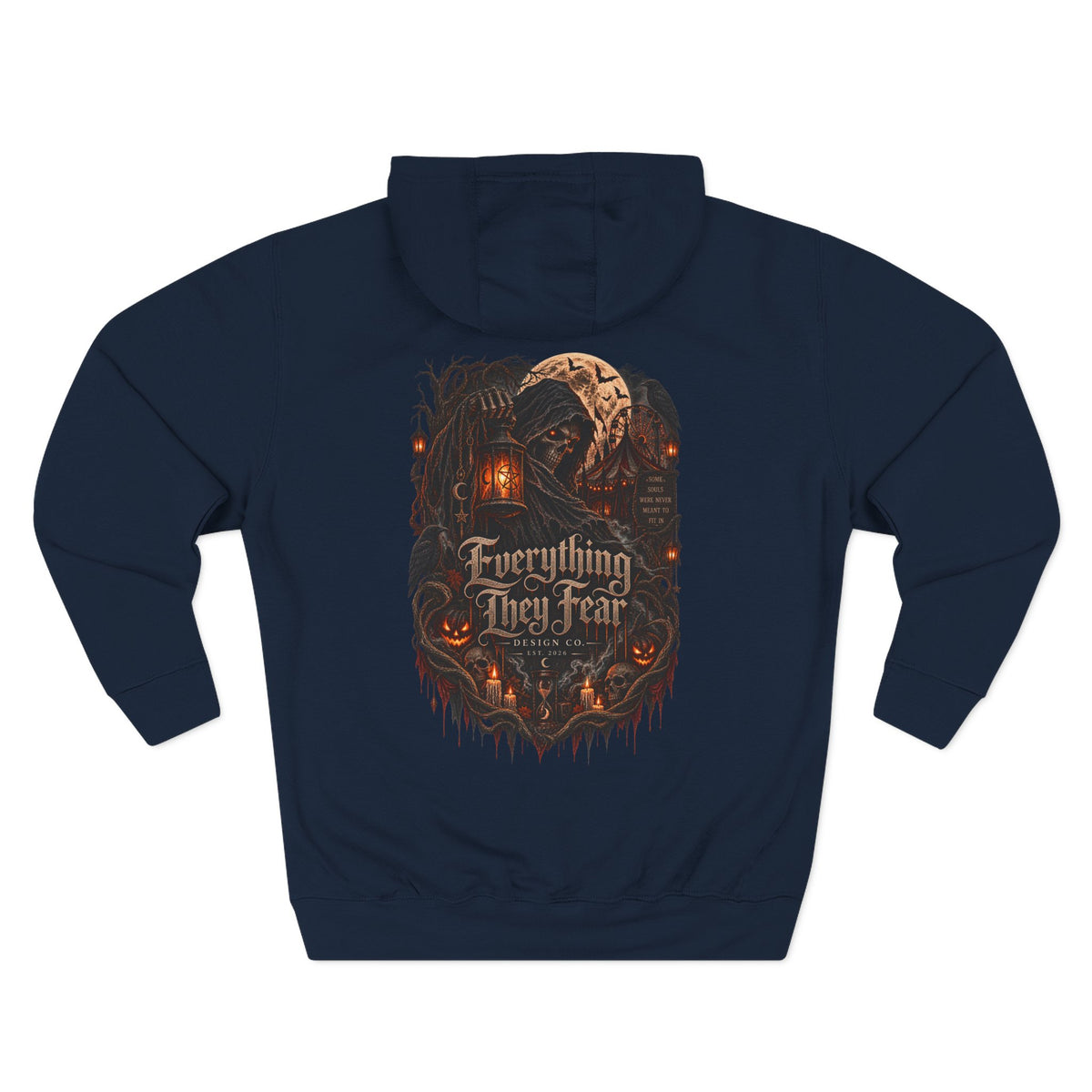 Everything May Fall Gothic Fantasy Fleece Hoodie