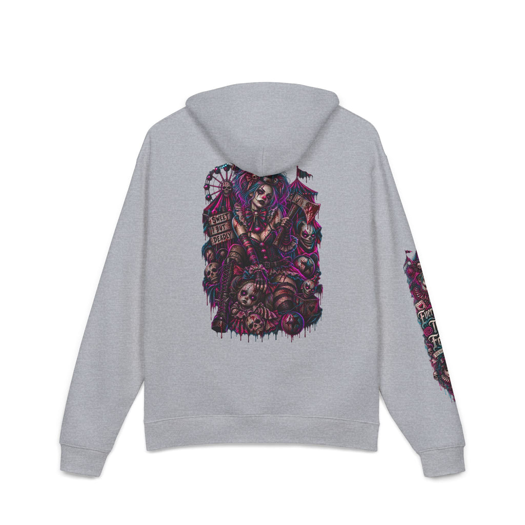 Dark Gothic Skull Collage Relaxed Hoodie