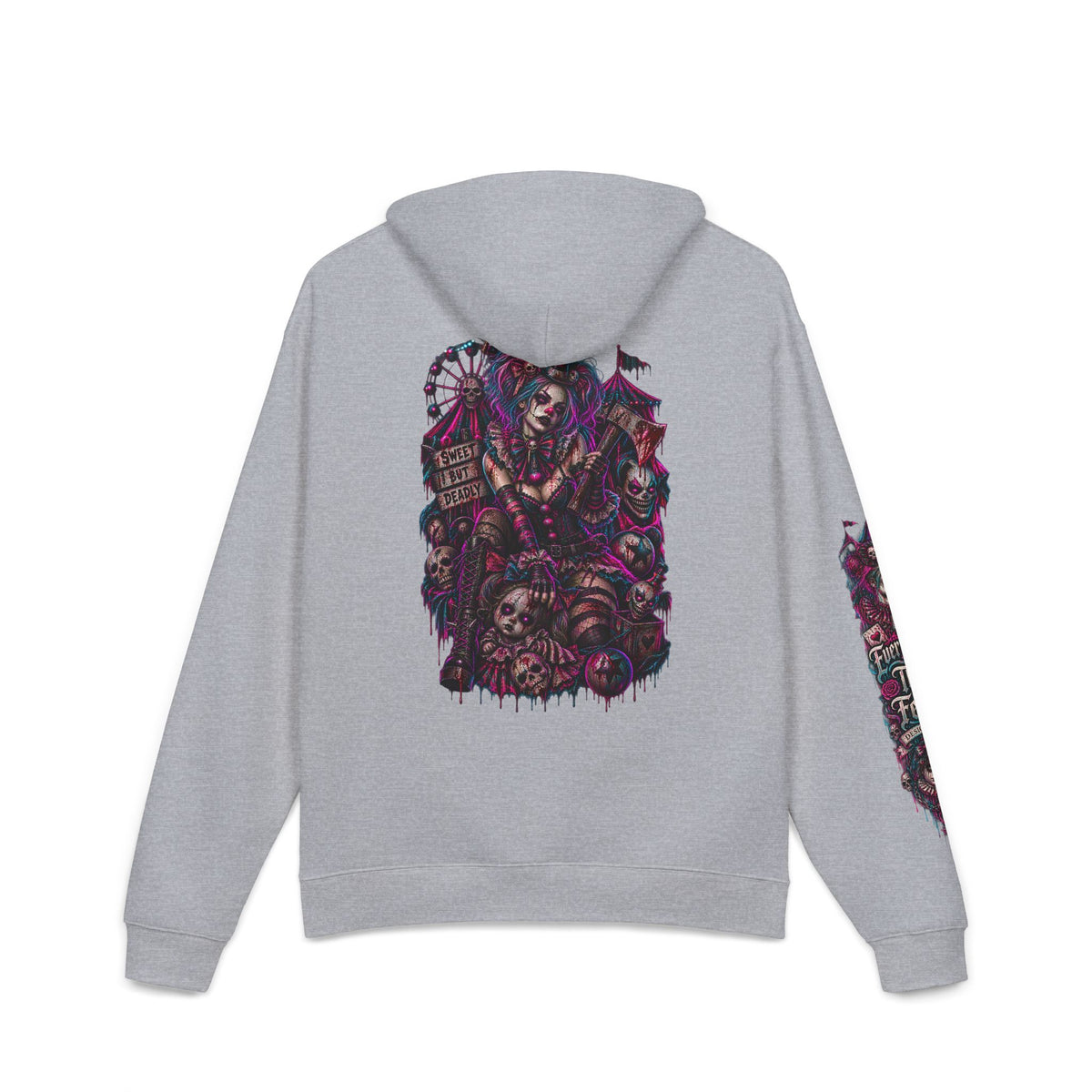 Dark Gothic Skull Collage Relaxed Hoodie