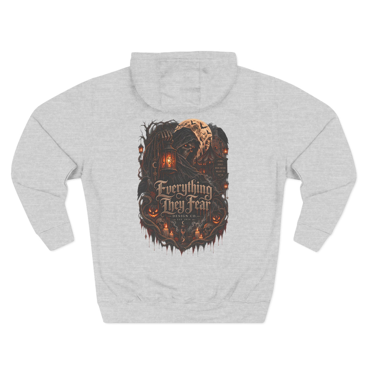 Everything May Fall Gothic Fantasy Fleece Hoodie