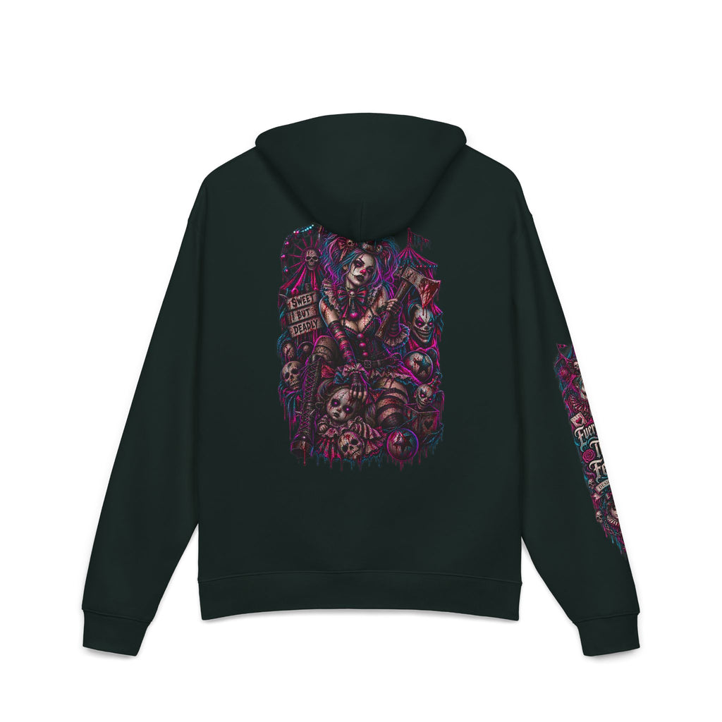 Dark Gothic Skull Collage Relaxed Hoodie