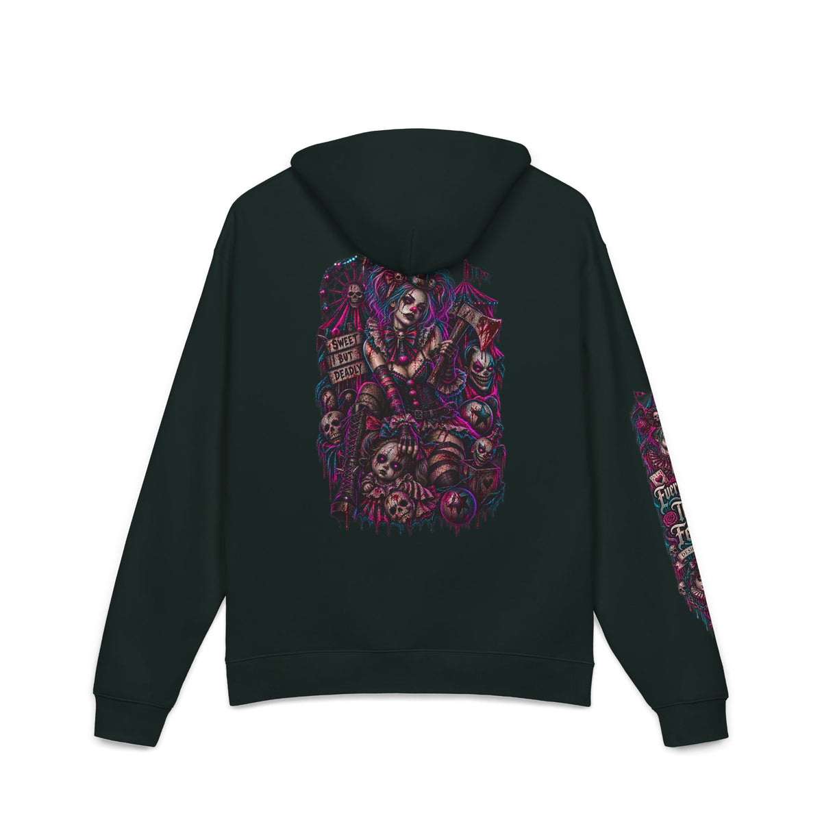 Dark Gothic Skull Collage Relaxed Hoodie