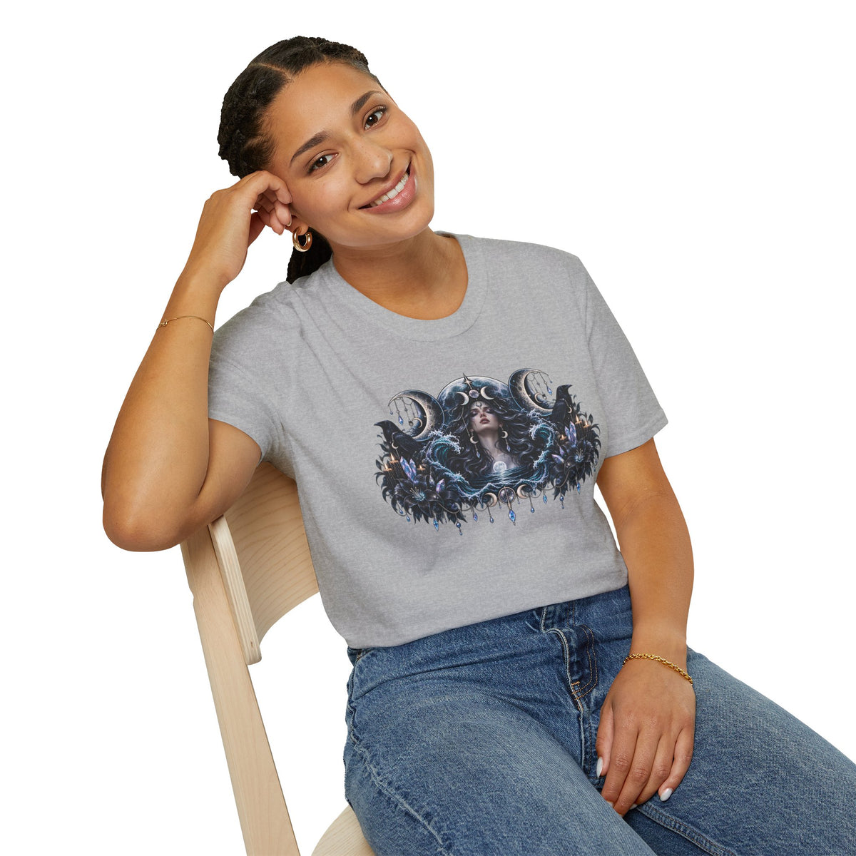 Triple Moon Goddess w/Brand Logo T-Shirt