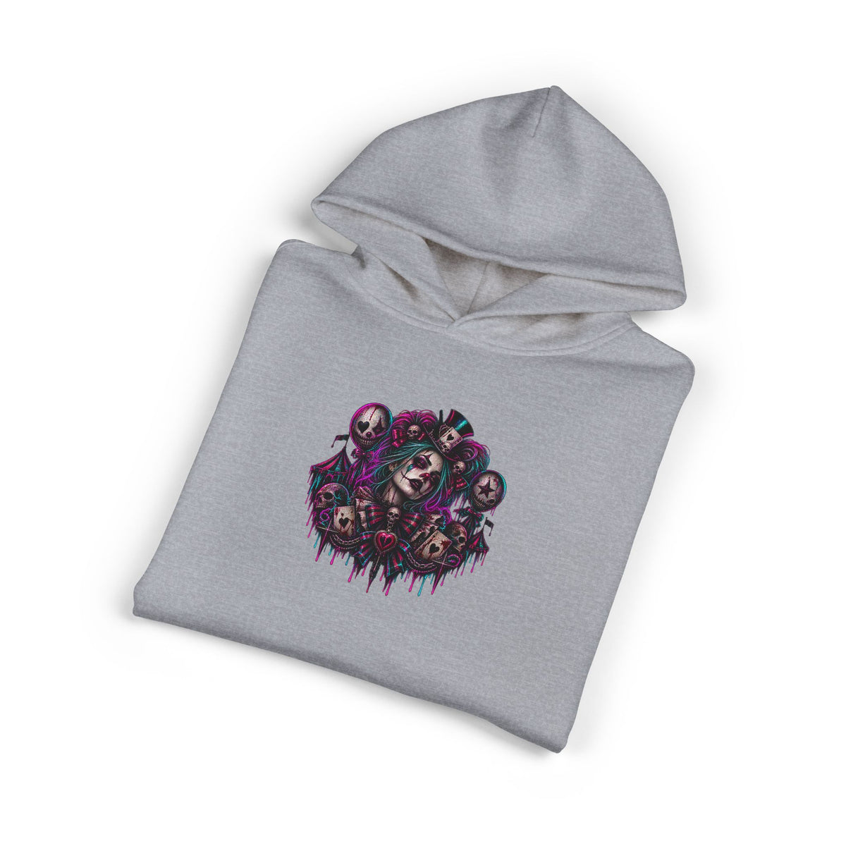 Dark Gothic Skull Collage Relaxed Hoodie