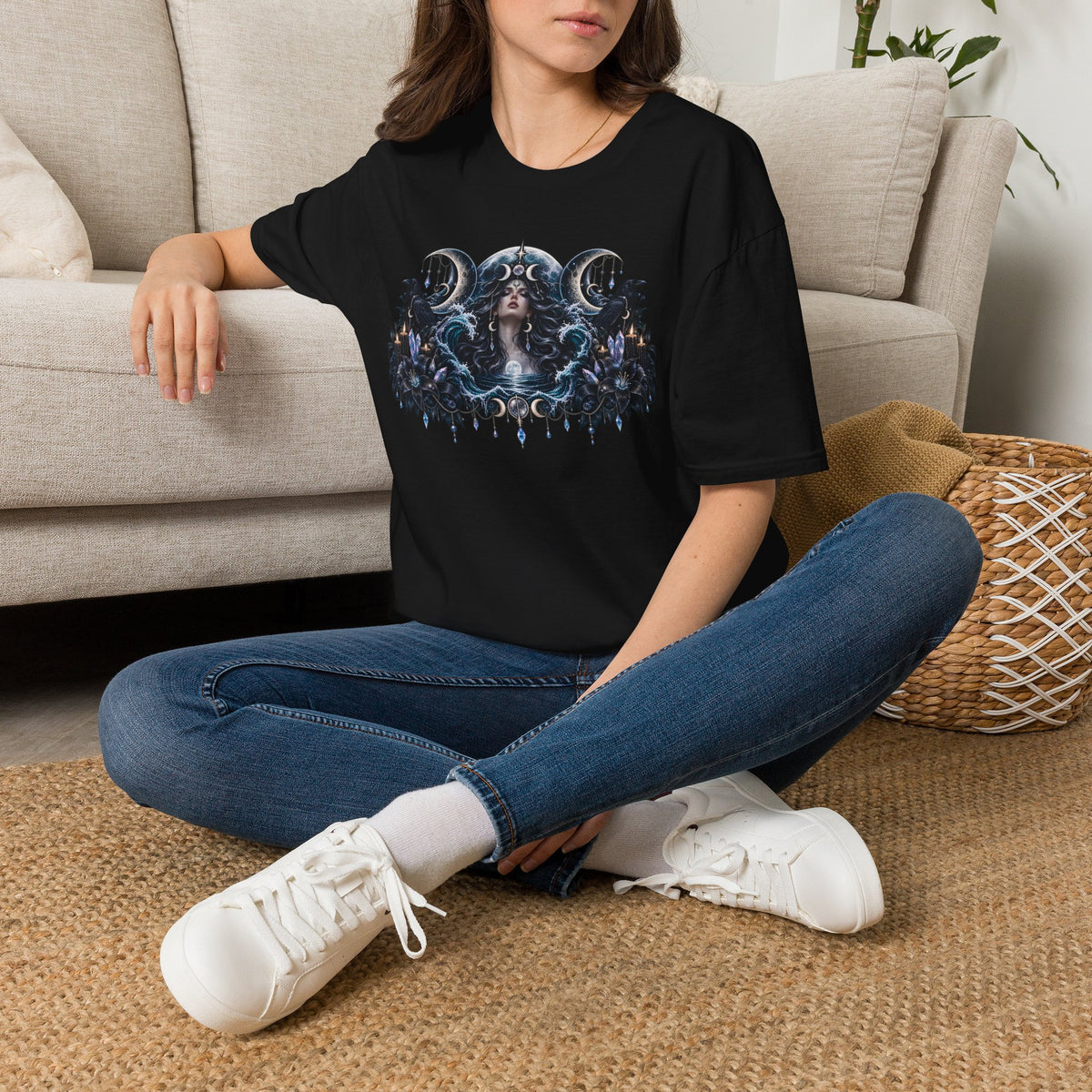 Triple Moon Goddess w/Brand Logo T-Shirt