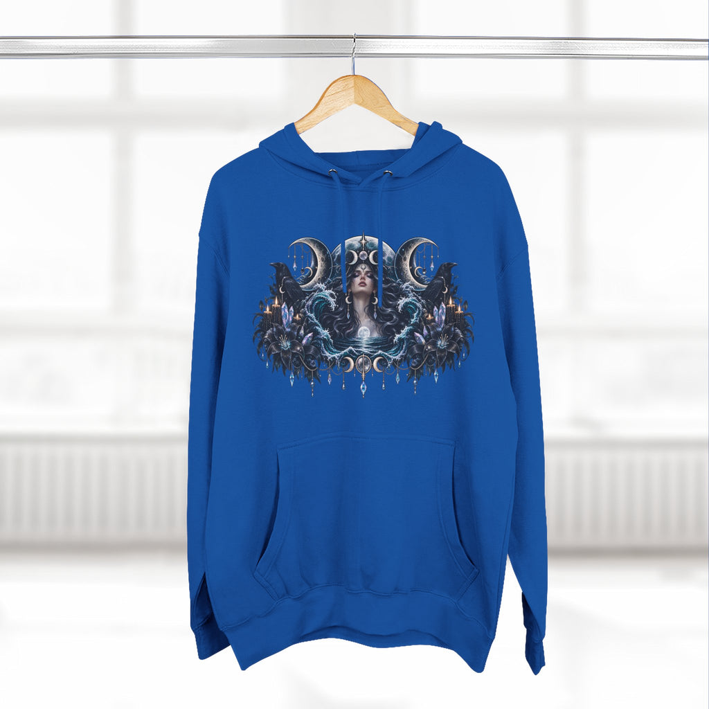 Mystical Moon Phase Celestial Fleece Hoodie
