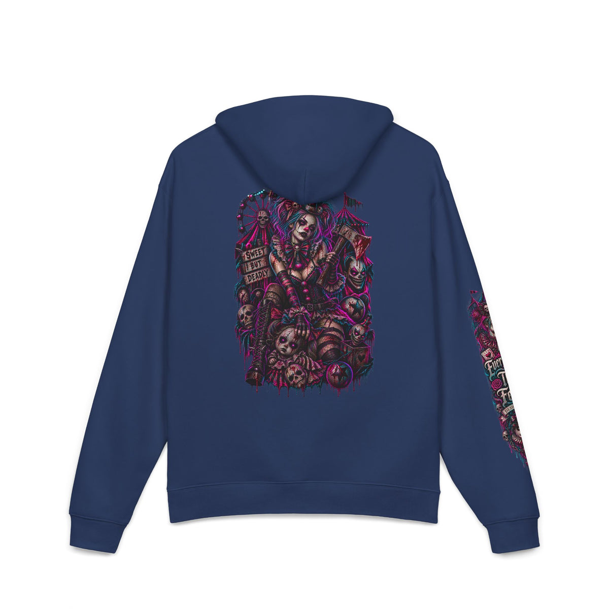 Dark Gothic Skull Collage Relaxed Hoodie