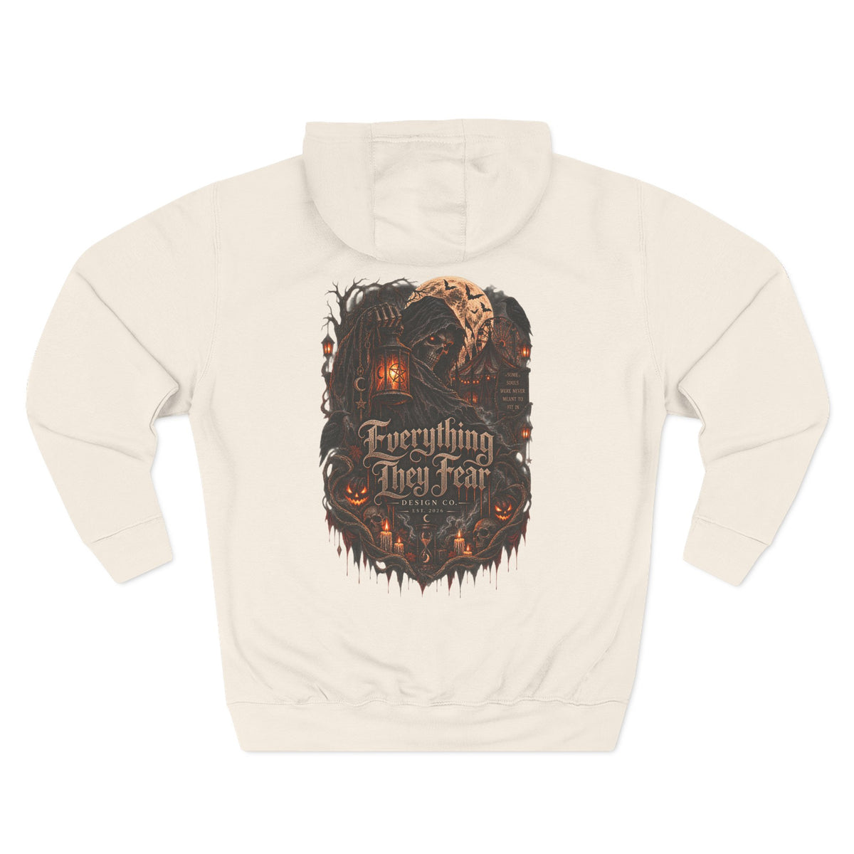 Everything May Fall Gothic Fantasy Fleece Hoodie