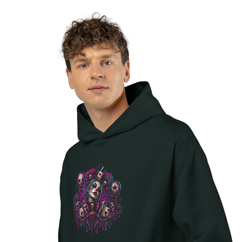 Dark Gothic Skull Collage Relaxed Hoodie
