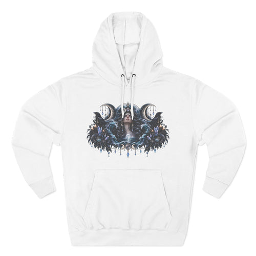 Mystical Moon Phase Celestial Fleece Hoodie