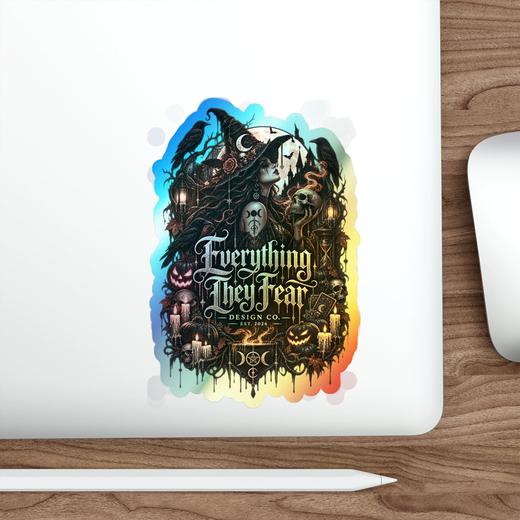 Everything They Fear Brand Logo Holographic Die-Cut Sticker