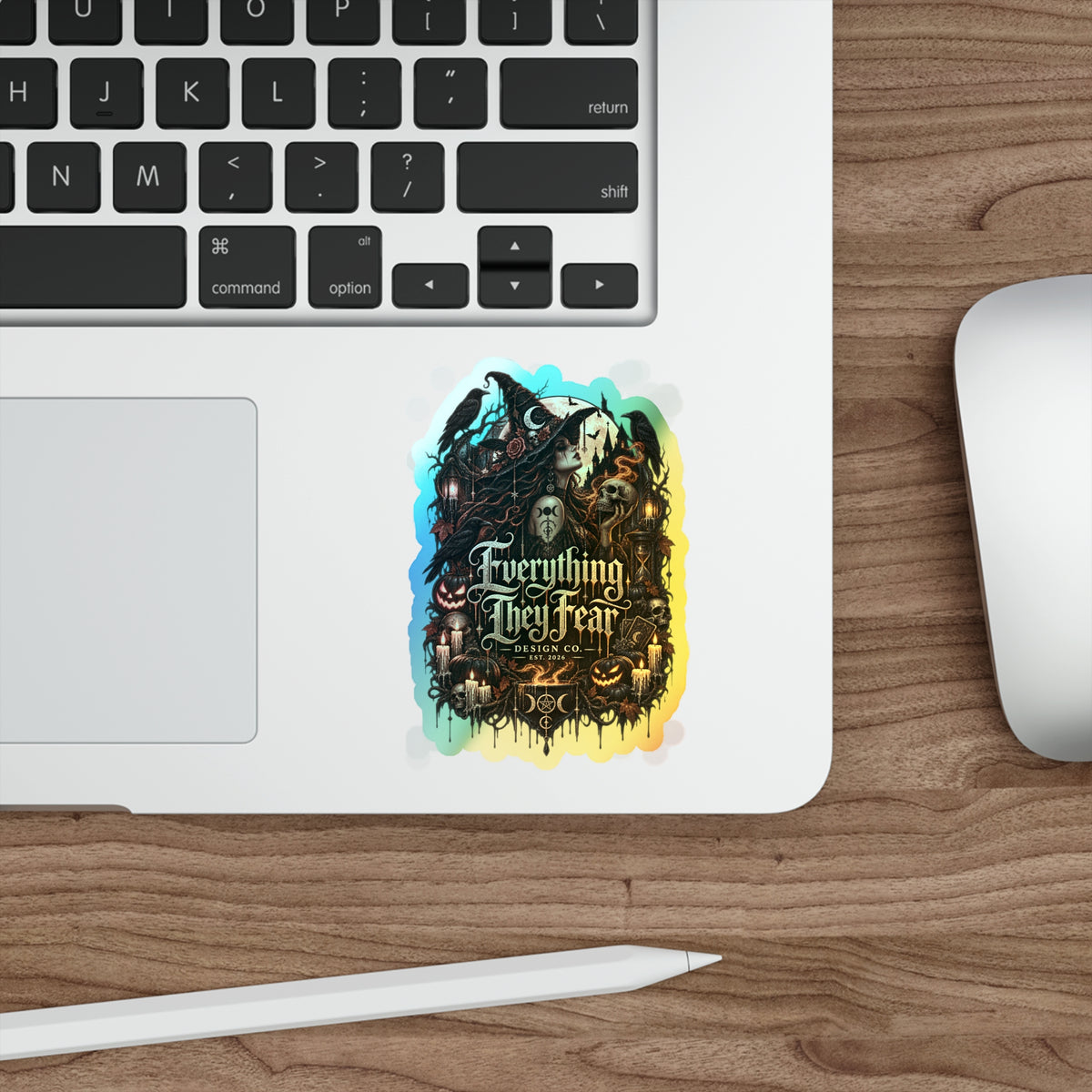 Everything They Fear Brand Logo Holographic Die-Cut Sticker
