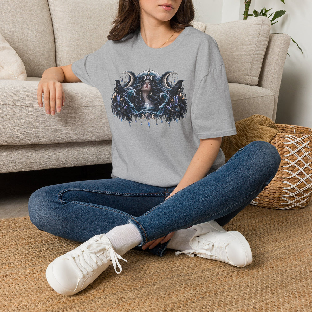 Triple Moon Goddess w/Brand Logo T-Shirt