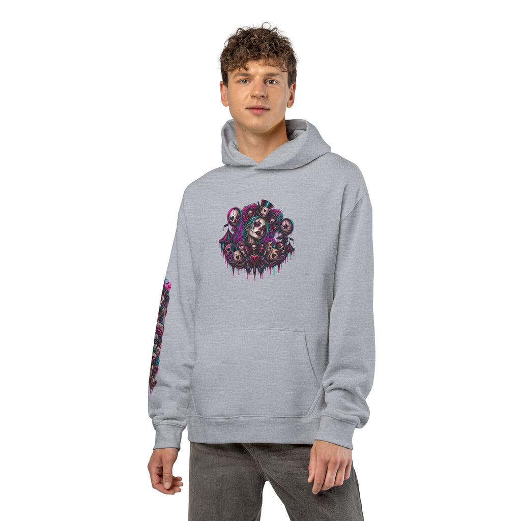 Dark Gothic Skull Collage Relaxed Hoodie