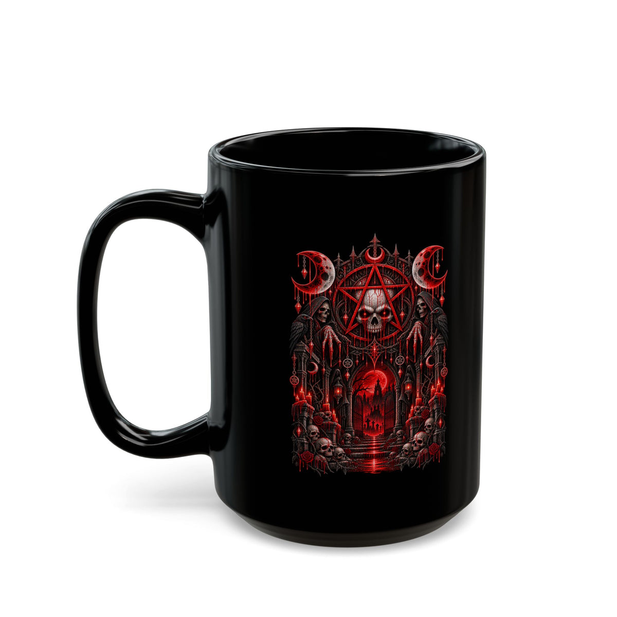 Everything They Fear Gothic Skull Logo on Black Mug
