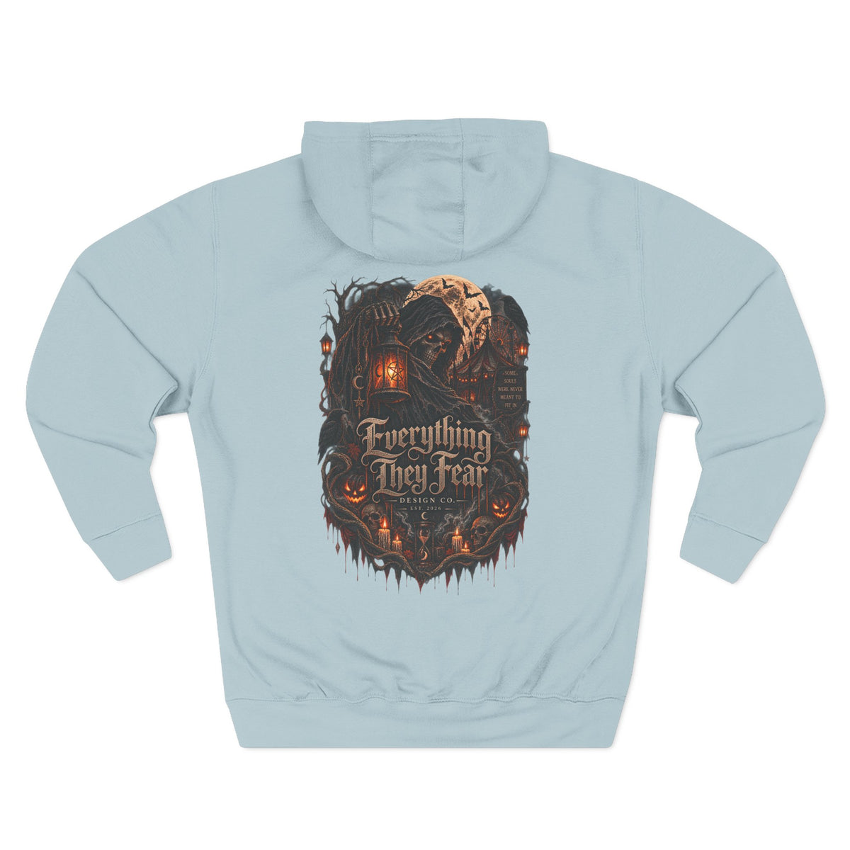 Everything May Fall Gothic Fantasy Fleece Hoodie