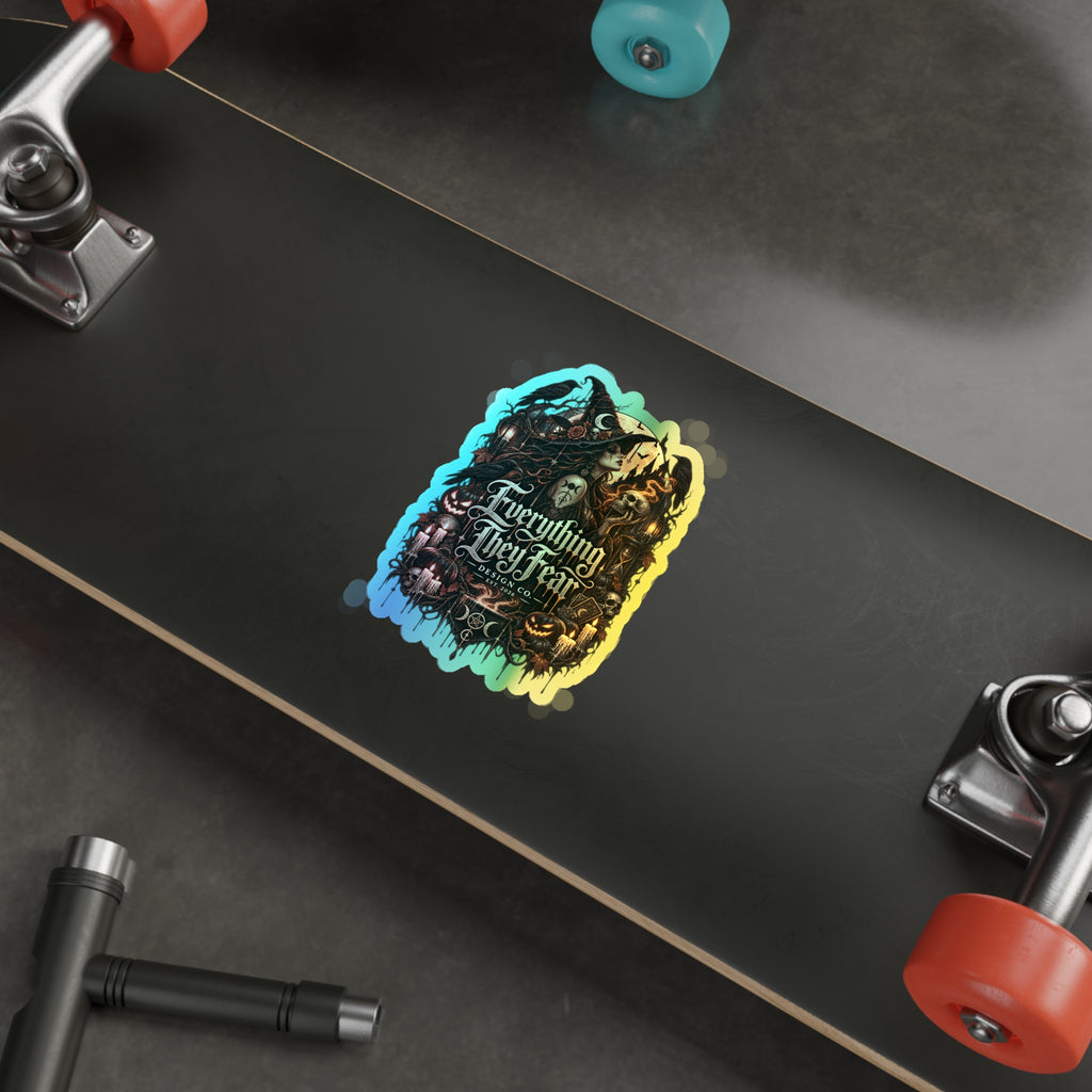 Everything They Fear Brand Logo Holographic Die-Cut Sticker