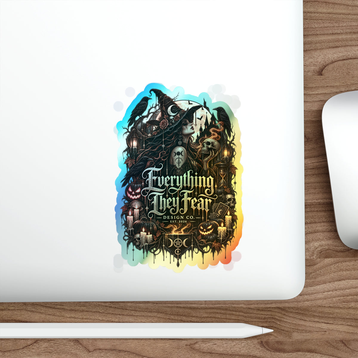 Everything They Fear Brand Logo Holographic Die-Cut Sticker