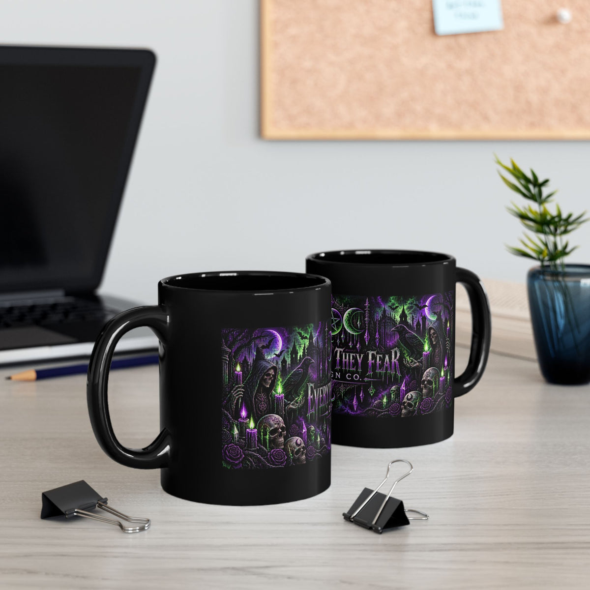 Everything They Fear Reaper on Black Mug