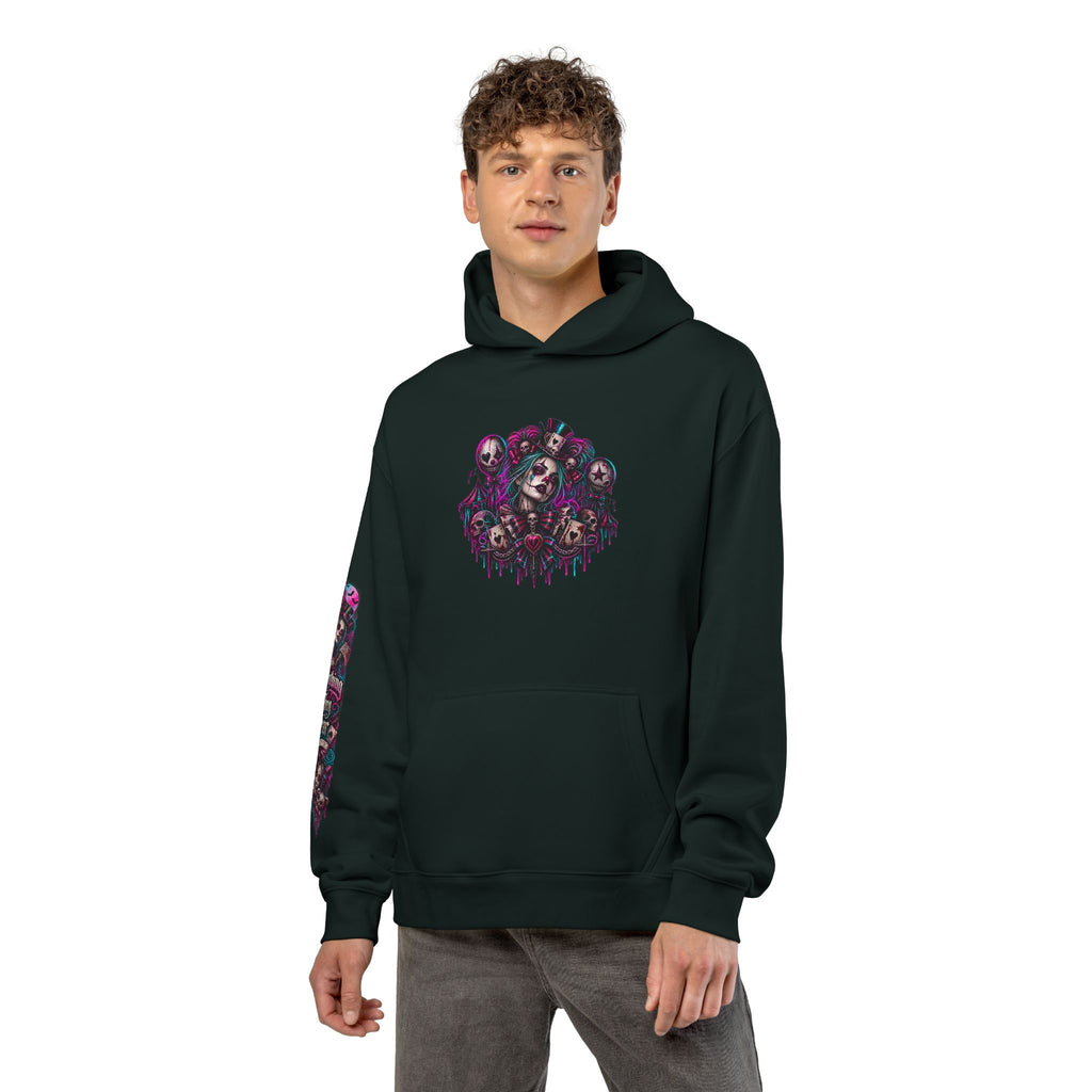 Dark Gothic Skull Collage Relaxed Hoodie