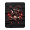 Gothic Pentagram Skulls Deluxe Sherpa Fleece Blanket